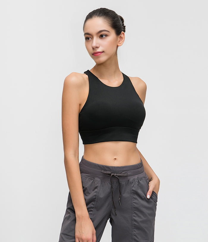 Cross Shoulder Sports Bra for Women