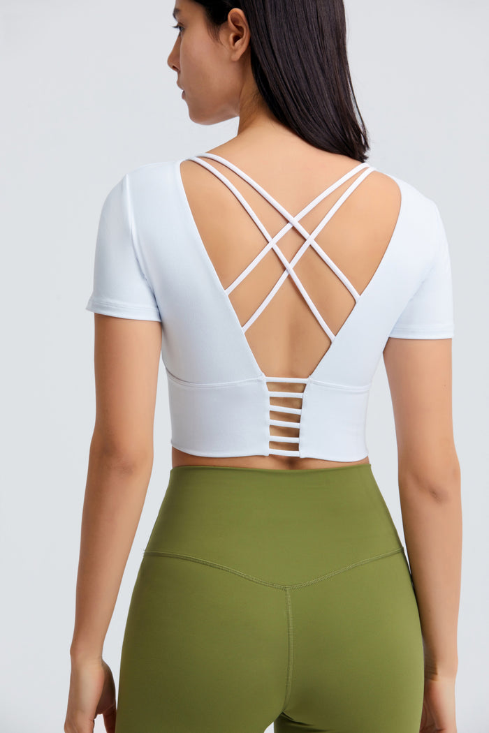 Cross Tied Sports Bra for Women