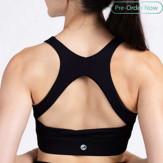 Cut Out Racer Back Sports Bra for Women – Medium Support