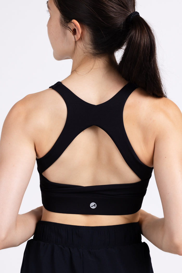 Cut Out Racer Back Sports Bra for Women – Medium Support
