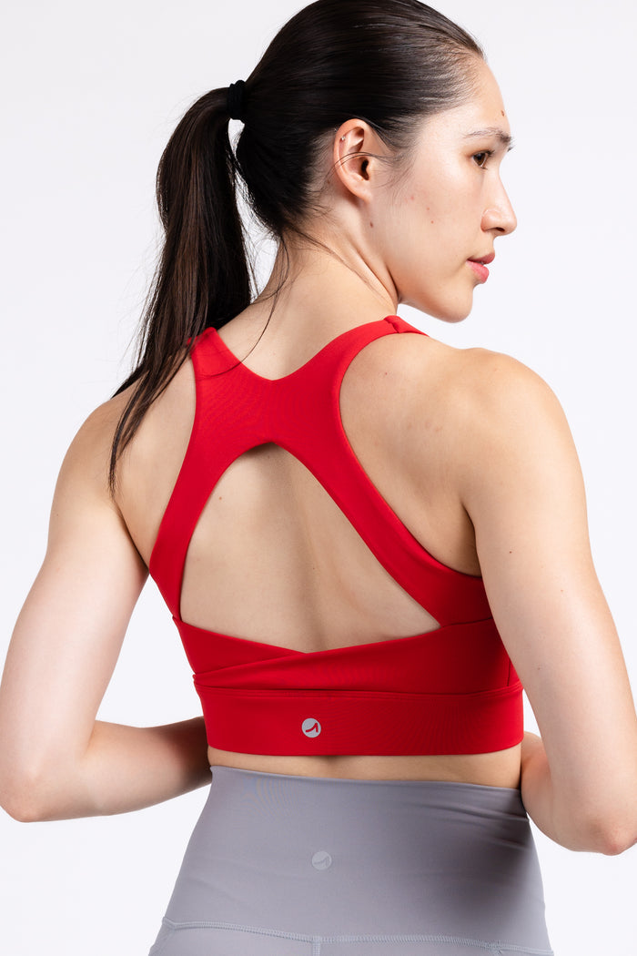 Cut Out Racer Back Sports Bra for Women – Medium Support