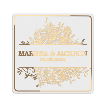Dainty Flowers Web Clear Wedding Sticker