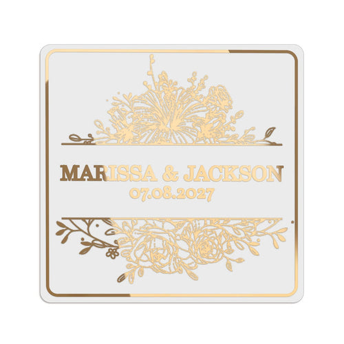 Dainty Flowers Web Clear Wedding Sticker