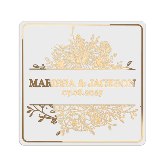 Dainty Flowers Web Clear Wedding Sticker
