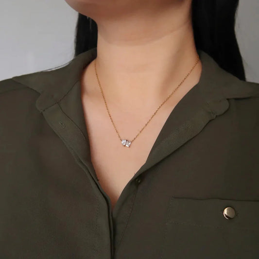 Dainty Toi Et Moi Necklace
