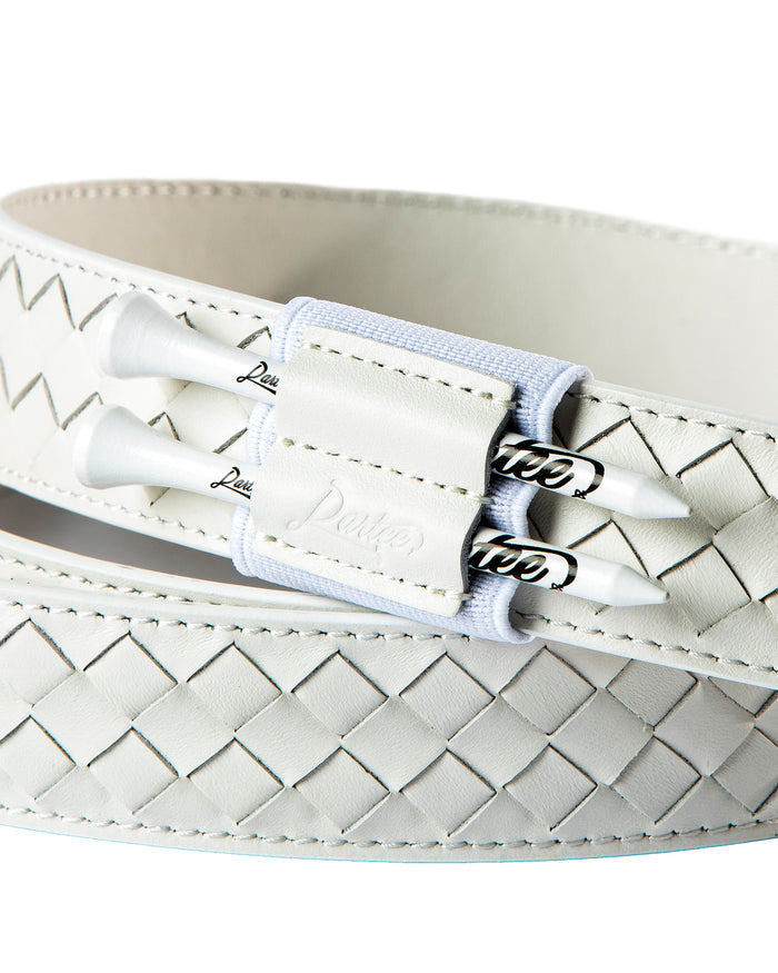 Dartee White Braid Golf Belt