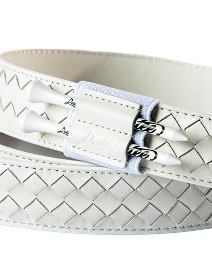 Dartee White Braid Golf Belt