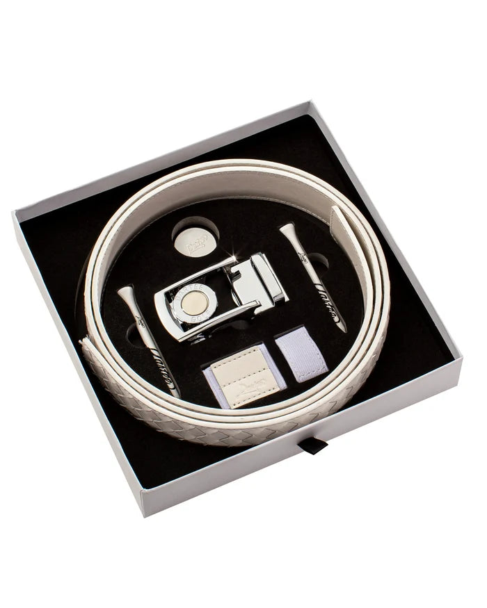 Dartee White Braid Golf Belt