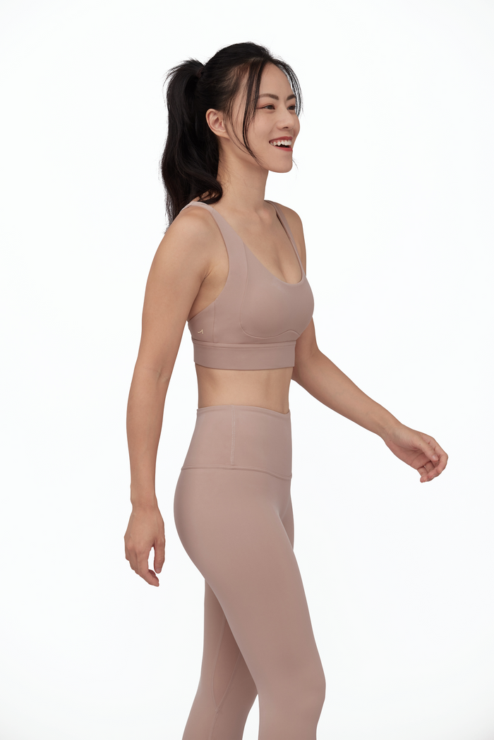 Deep XRibbed Bra Medium Support – Ribbed Cross Back Sports Bra