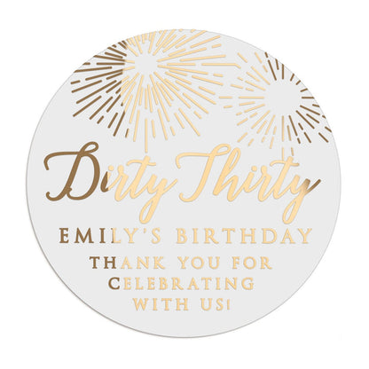 Dirty Thirty Birthday Stickers - XOXOKristen