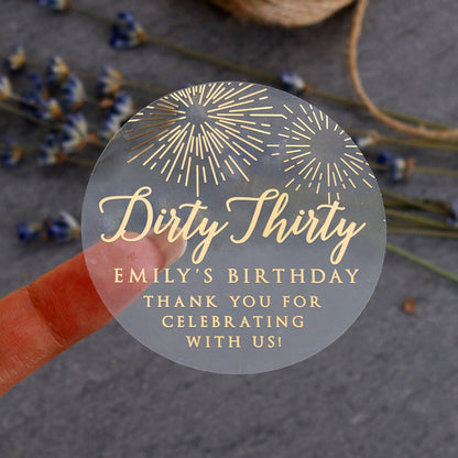 Dirty Thirty Birthday Stickers - XOXOKristen