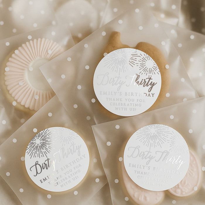 Dirty Thirty Birthday Stickers - XOXOKristen