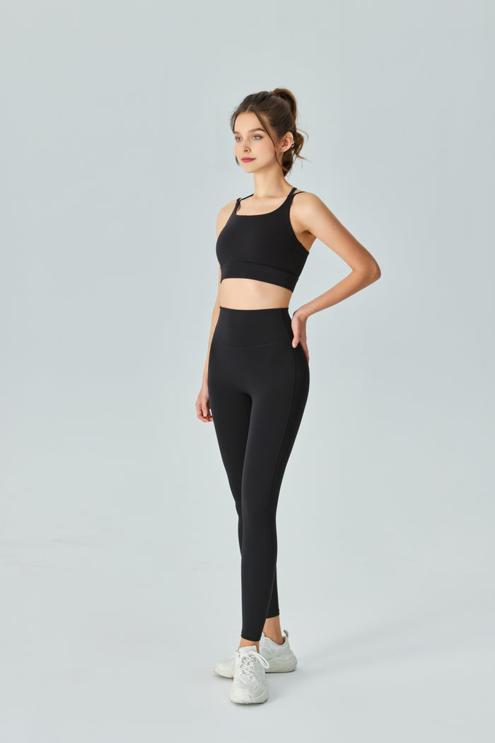 Double Thin Shoulder Strap Sports Bra for Women