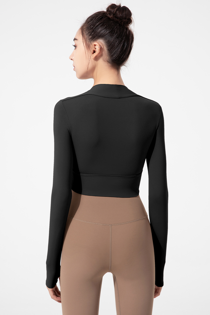Dual Colour Long Sleeve Sportswear Shirt for Women