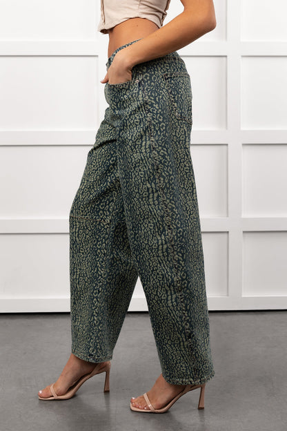 Boden Leopard Wide Leg ANWND Jeans (Denim)