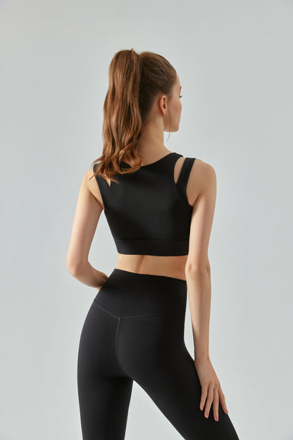 Front zipper sports bra