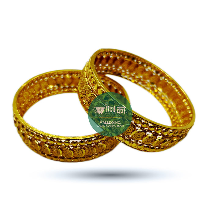 Premium Gold Plated Bangle Pair