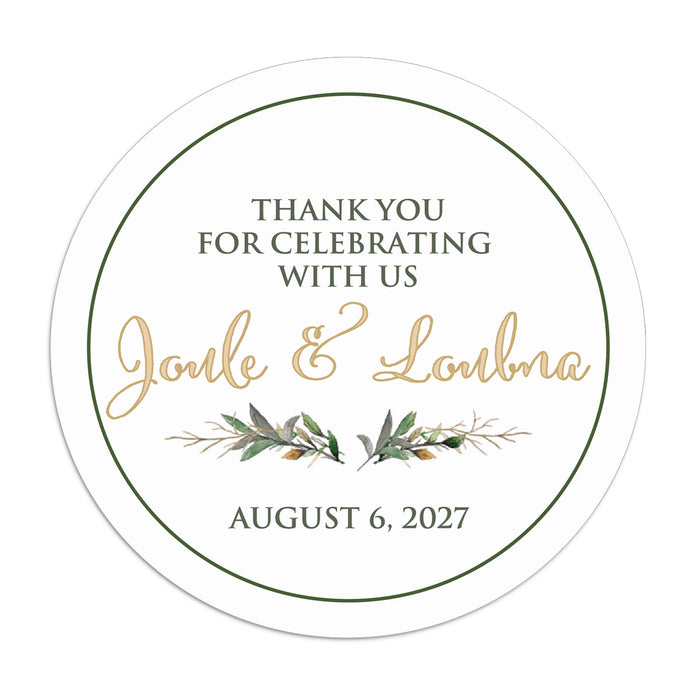 Greenery Favor Stickers