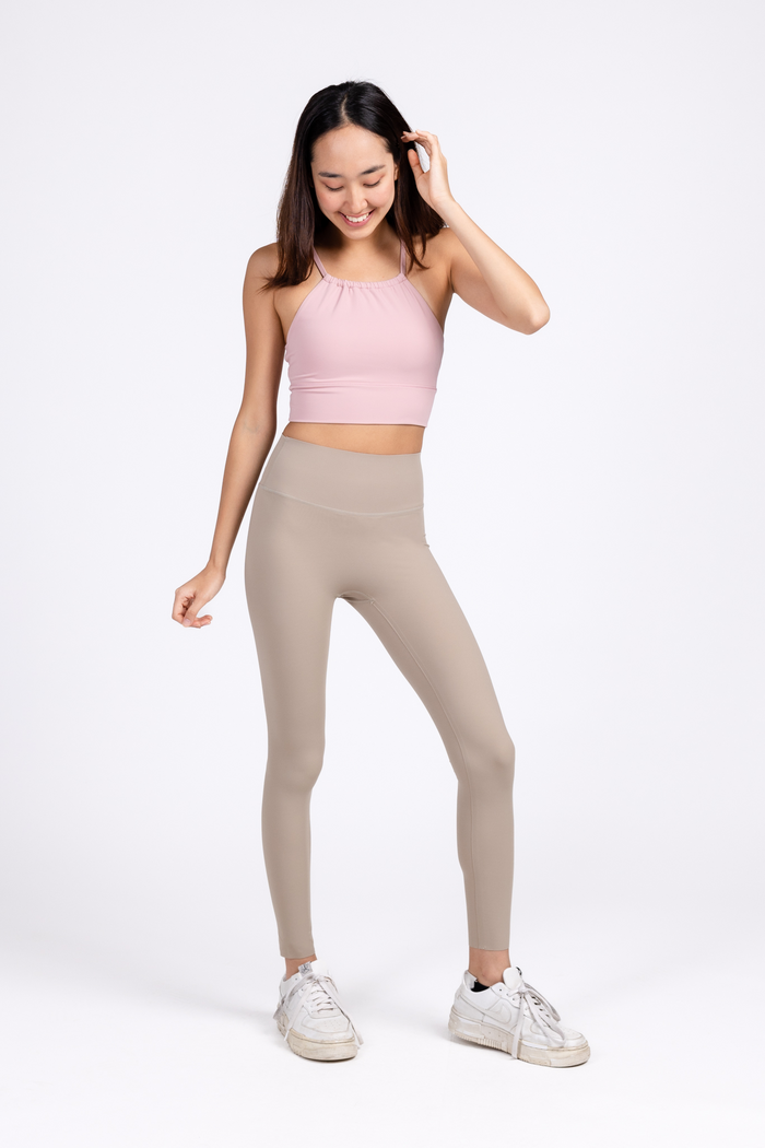 Halter Neck Padded Sports Bra Top for Women – Light Support