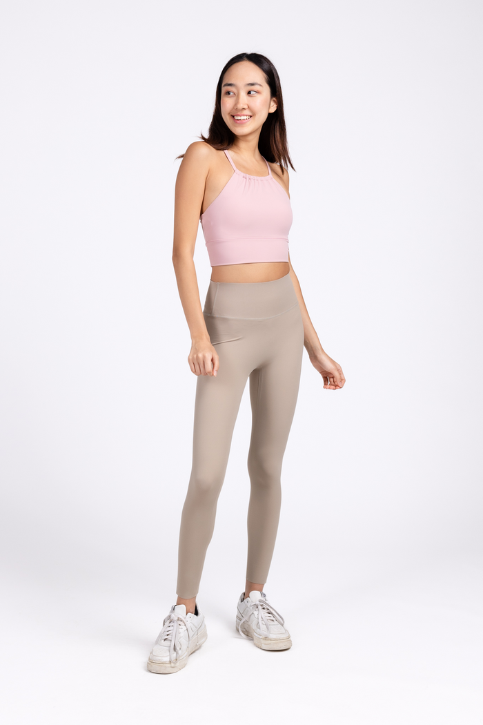 Halter Neck Padded Sports Bra Top for Women – Light Support