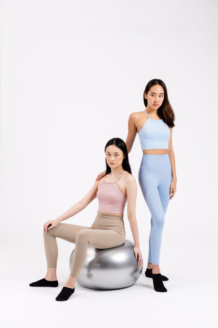 Halter Neck Padded Sports Bra Top for Women – Light Support