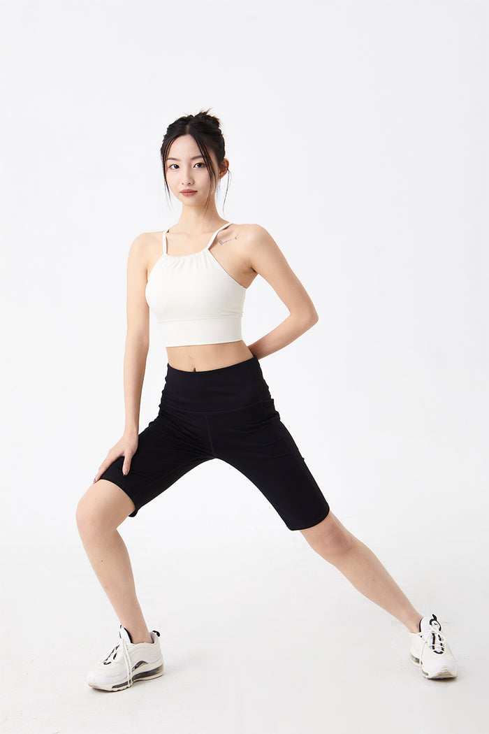 Halter Neck Padded Top Sports Bra for Women – Light Support