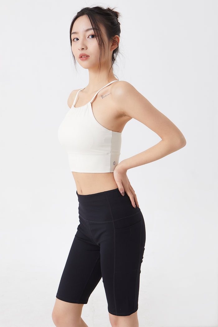 Halter Neck Padded Top Sports Bra for Women – Light Support