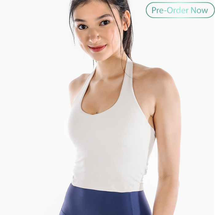 Halter Tank Top Sports Bra for Women – Light Support