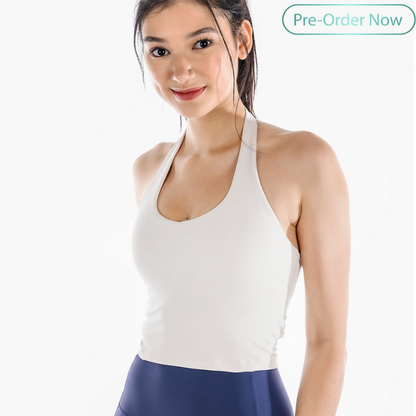 Halter Tank Top Sports Bra for Women – Light Support