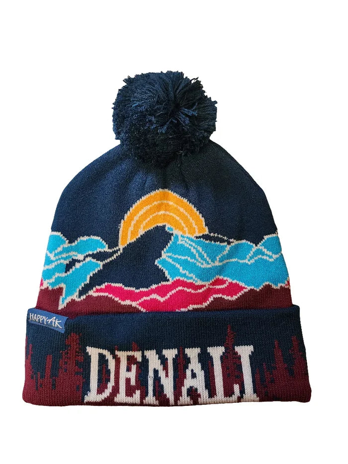 Happy AK Denali Pom Pom Beanie