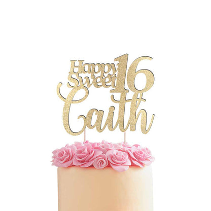 Happy Sweet 16 Cake Topper - XOXOKristen