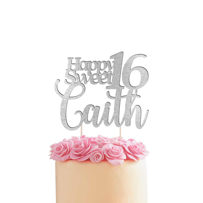 Happy Sweet 16 Cake Topper - XOXOKristen