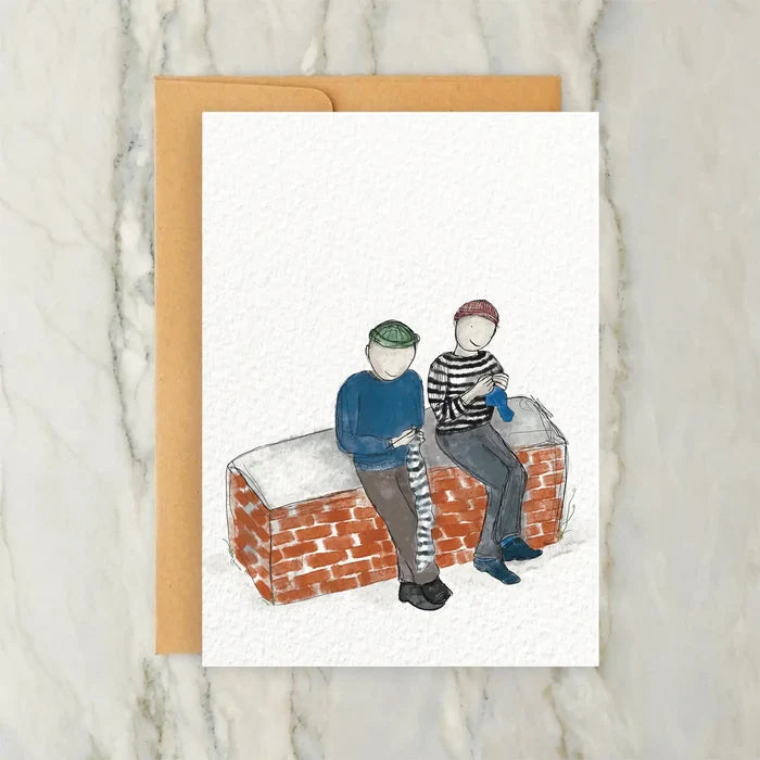 Two Friends Knitting