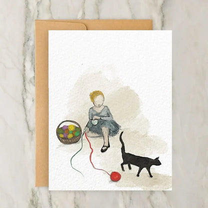 Yarn Basket and Cat