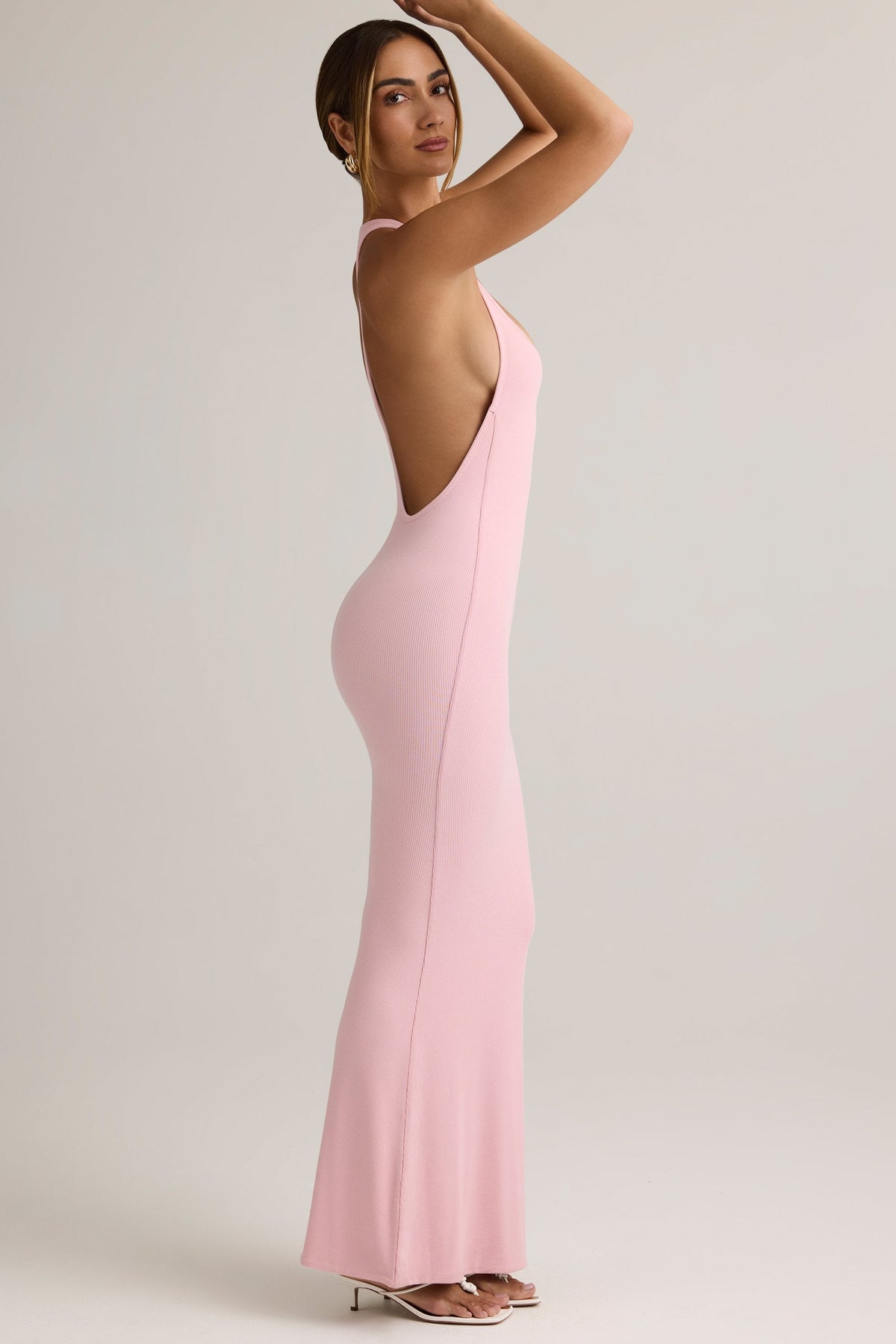 Modal Racerback Maxi Dress in Baby Pink