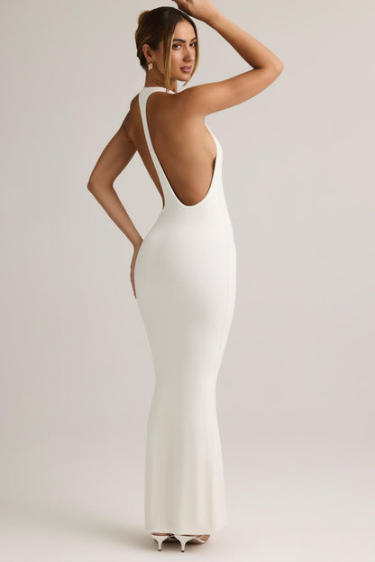 Modal Racerback Maxi Dress in White