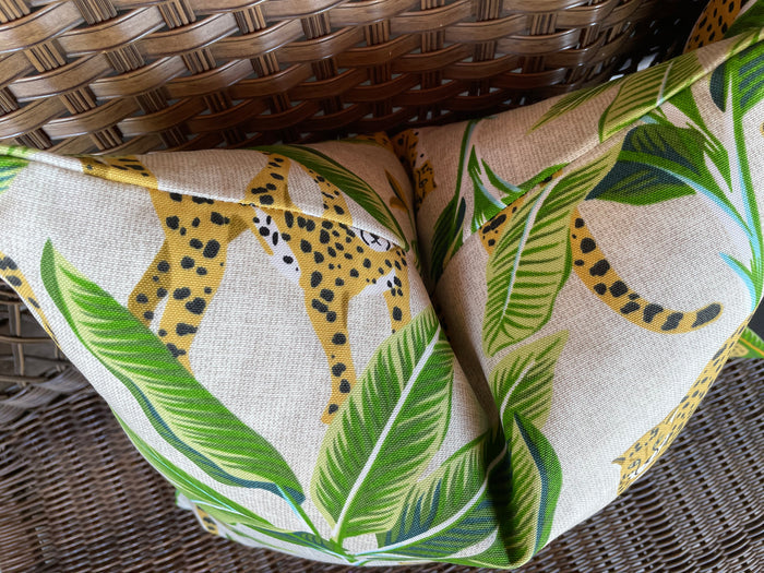 Indoor Outdoor Leopard Pillow Cover in Black or Cream - Annabel Bleu