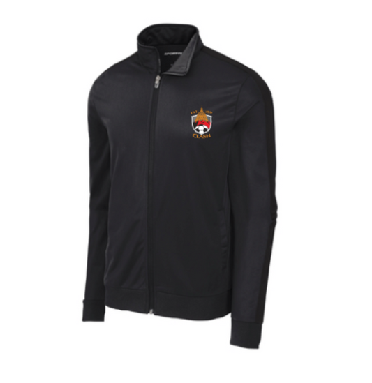 JST94-Sport-Tek ® Tricot Sleeve Stripe Track Jacket-Clash