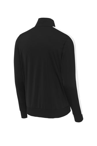 JST94-Sport-Tek ® Tricot Sleeve Stripe Track Jacket-Clash