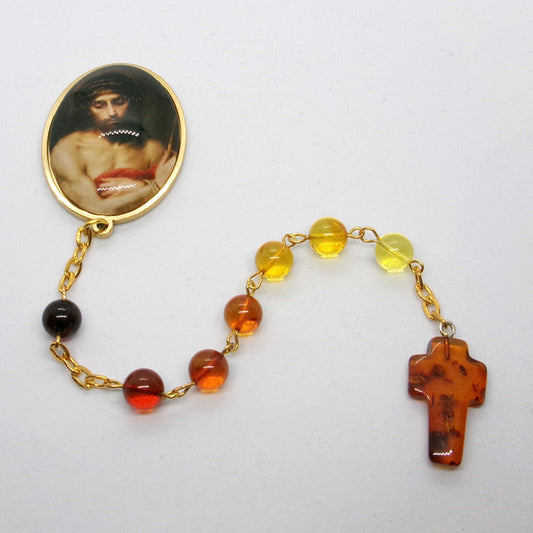 Kelly's Amber Ecce Homo Chaplet