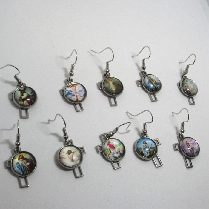 Kelly's Cut-Out Cross / Picture Earrings