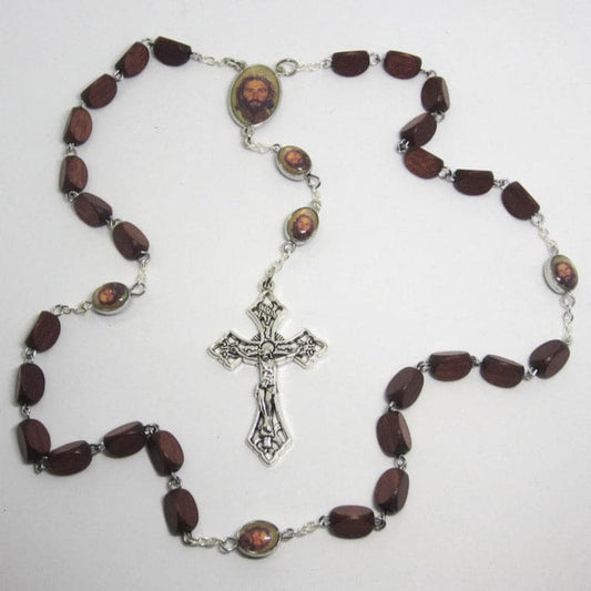 Kelly's Face of Christ Wood Prayer Beads