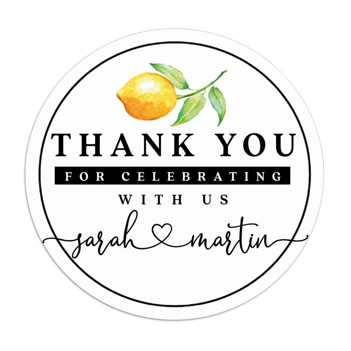 Lemon Thank you Stickers