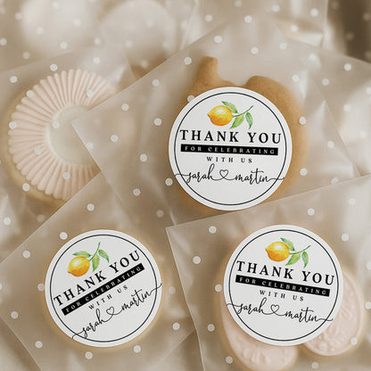 Lemon Thank you Stickers