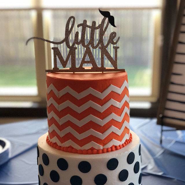 Little Man with Mustache Cake Topper - XOXOKristen