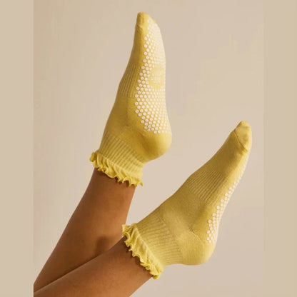 Lucky Honey Women's Ruffle Grip Socks