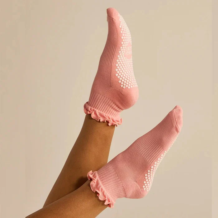 Lucky Honey Women's Ruffle Grip Socks