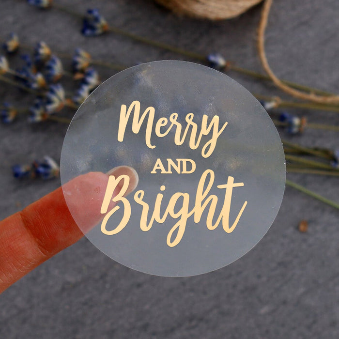 Merry and Bright Christmas Stickers - XOXOKristen
