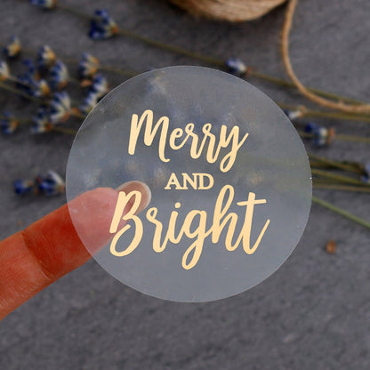 Merry and Bright Christmas Stickers - XOXOKristen