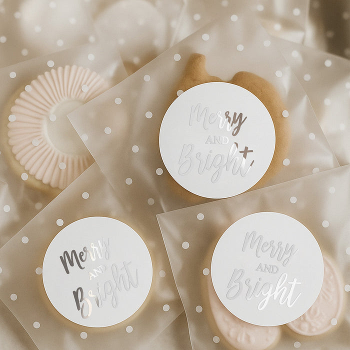Merry and Bright Christmas Stickers - XOXOKristen